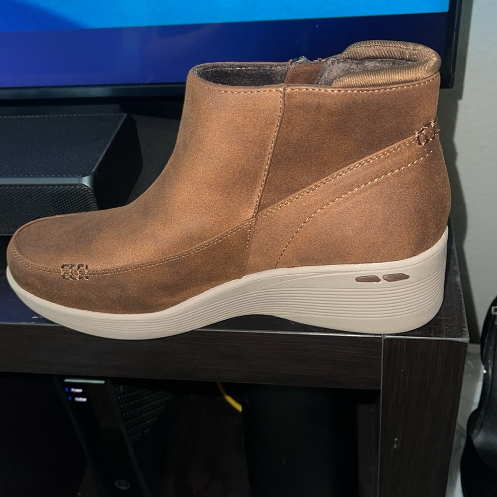 Skechers Women's Brown Ankle Boots SZ 9 - Picture 3 of 8